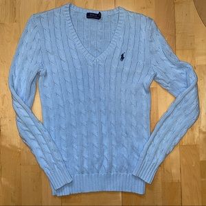Ralph Lauren Polo Baby Blue Knit Sweater
